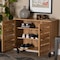 Baxton Studio Gisela Modern and Contemporary Oak Brown Finished Wood 2-Door Shoe Storage Cabinet 189-11993-ZORO - alternate 2